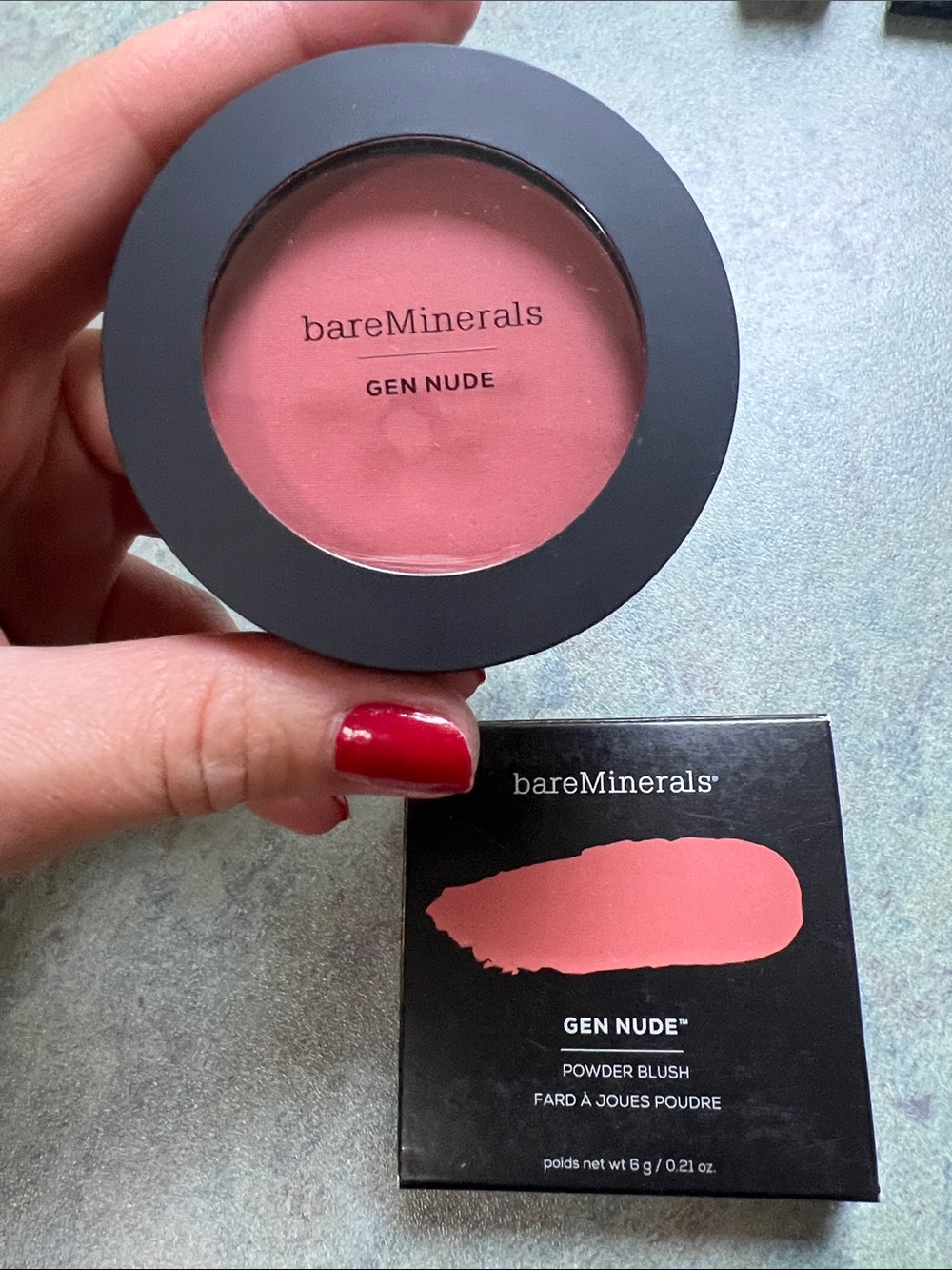 bareMinerals Gen Nude Powder Blush — Warm Coral Pink